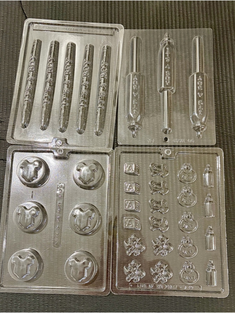 Baby Theme Clear Plastic Candy & Chocolate Mold Set